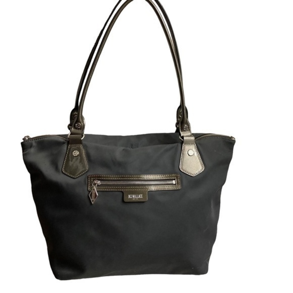 Mz wallace gray metallic gunmetal bag